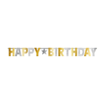 Letter Banner Birthday Accessories Silver & Gold 320 cm