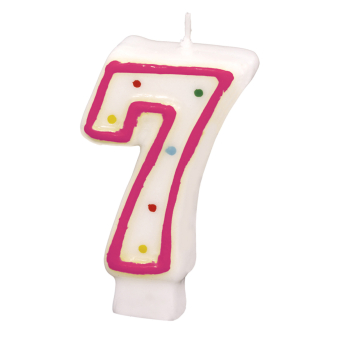 Numeral Candle 7 Height 7.3 cm Numeral Candle 7 Height 7.3 cm