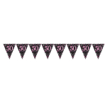 Pennant Banner 50 Sparkling Celebrations Pink Foil 396.2 x 21.5 cm