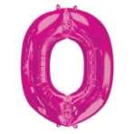 SuperShape Letter O Pink Foil Balloon L34 Packaged 66cm x 83cm