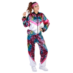 Adult Costume Neon Leo Print Shell Suit Size S