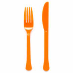 Cutlery Plastic Pumpkin 24 Pieces