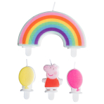 4 Mini Character Candles Peppa Pig
