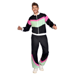 Mens Costume 80's Joggersuit Black L