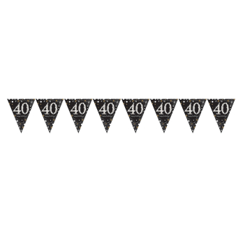 Pennant Banner 40 Sparkling Celebrations Gold Foil 396.2 x 21.5 cm Pennant Banner 40 Sparkling Celebrations Gold Foil 396.2 x 21.5 cm