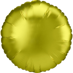 Standard Satin Satin Luxe Lemon Round Foil Balloon S18 Packaged 43 cm