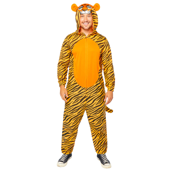 Adult Costume Tiger Onesie Size Plus