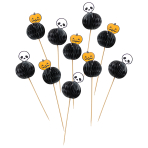 10 Honeycomb Picks Cats & Bats Papier / Wood 19 cm