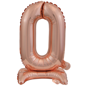 Mini Number 0 Rose Gold Foil Balloon N16 Packaged 36 cm x 22 cm