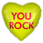 Standard You Rock Candy Heart Foil Balloon S40 Packaged 43 c