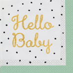 16 Napkins Hello Baby 33 x 33 cm