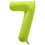 Large Number 7 Neon Yellow Foil Balloon N35 Packaged 34IN 86 cm x 70 cm
