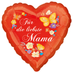 Standard Für die liebste Mama Foil Balloon Round S40 Packaged 43 cm