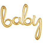 Script Phrase Phrase Baby Foil Balloon P20 Packaged 99 cm x 83 cm