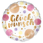 Standard - Dots Glückwunsch - GER Foil Balloon RP40 Packaged 45 cm