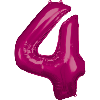 Large Number 4 Pink Foil Balloon N34 Packaged 93 cm x 65 cm Large Number 4 Pink Foil Balloon N34 Packaged 93 cm x 65 cm