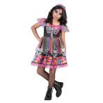 Child Costume Day of the Dead Girl Age 6 - 8 Years