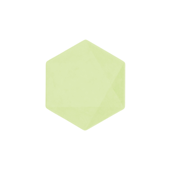 6 plates hexagonal Vert Decor, 15,8 x 13,7cm, green 6 plates hexagonal Vert Decor, 15,8 x 13,7cm, green