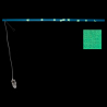 Lantern Stick with LED Light Blue with GITD Stickers Wood 40cm