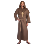 Adult Costume Monk Cloak Brown Size Plus
