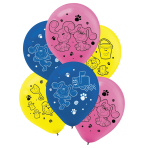6 Latex Balloons Blue's Clues 27,5cm / 11"