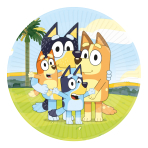 8 Plates Bluey Round Paper 23 cm