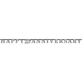 Letter Banner Silver Aniversaries Paper 300 x 17 cm