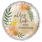 Standard - Boho Geburtstag - GER Foil Balloon RP40 Packaged 45 cm