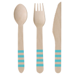 Cutlery Pineapple Vibes Wood (8 Knives, 8 Spoons, 8 Forks) 16.5 cm / 15.9 cm / 15.8 cm