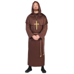 Adult Costume Holy Monk Brown Size M/L