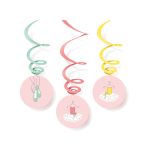 6 Swirl Decorations Little Dancer Foil / Paper 80 cm