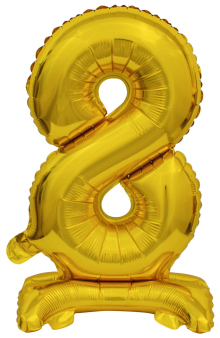Mini Number 8 Gold Foil Balloon N16 Packaged 37 cm x 22 cm Mini Number 8 Gold Foil Balloon N16 Packaged 37 cm x 22 cm