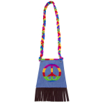 Costume Accessory Hippie Handbag with Peace Sign