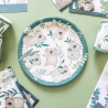 8 Plates Koala Round Paper 23 cm