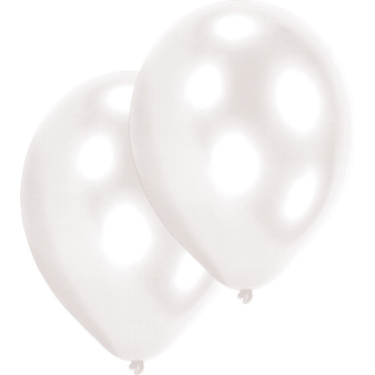 10 Latex Balloons Standard White 27.5 cm / 11"