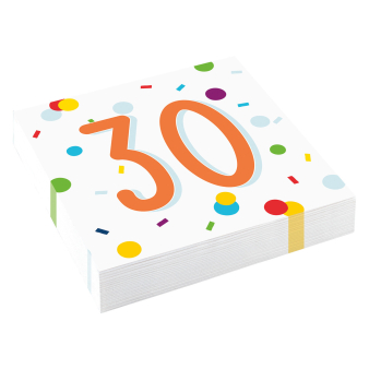 20 Napkins Confetti Birthday 30 33 x 33 cm 20 Napkins Confetti Birthday 30 33 x 33 cm