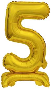 Mini Number 5 Gold Foil Balloon N16 Packaged 38 cm x 22 cm Mini Number 5 Gold Foil Balloon N16 Packaged 38 cm x 22 cm