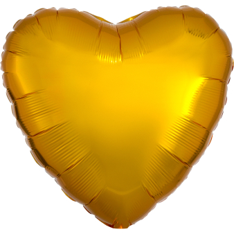 Standard Metallic Gold Heart Foil Balloon C16 Packaged 43 cm Standard Metallic Gold Heart Foil Balloon C16 Packaged 43 cm