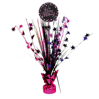 Spray Centrepiece Sparkling Celebration - Pink Happy Birthday Foil / Paper 45.7 cm Spray Centrepiece Sparkling Celebration - Pink Happy Birthday Foil / Paper 45.7 cm