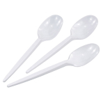 25 Spoons white Plastic