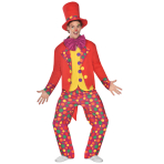 Mens Costume Colourful Clown S