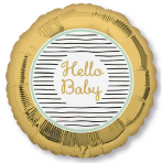 Standard Hello Baby Foil Balloon S40 Packaged 43 cm
