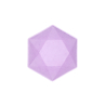 6 bowls hexagonal Vert Decor, 15,8x13,7cm, purple