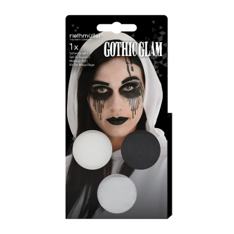 Aqua Gothic Glam Kit (3 x Face Paint 3.5 g / 1 Brush / 2 Sheets Tattoos) Aqua Gothic Glam Kit (3 x Face Paint 3.5 g / 1 Brush / 2 Sheets Tattoos)