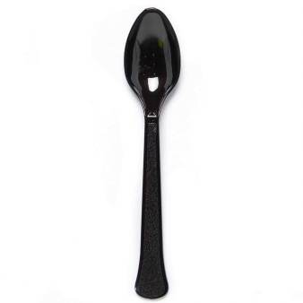Spoons Plastic Charcoal 24 Pieces Spoons Plastic Charcoal 24 Pieces