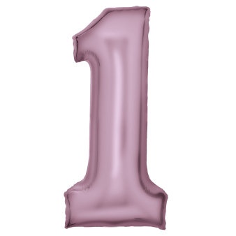 Large Number Silk Lustre 1 Pastel Pink Foil Balloon N34 Packaged 82 cm x 37 cm Large Number Silk Lustre 1 Pastel Pink Foil Balloon N34 Packaged 82 cm x 37 cm