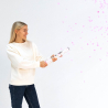 Confetti Cannon Pink Round Paper 40 cm