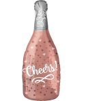 Junior Shape Cheers Rosé  Foil Balloon S50 Packaged 25 cm x 66 cm