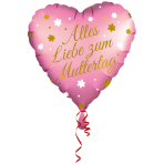 Standard Mother's Day Heart German Wording Foil Balloon S40 Packaged 43 cm