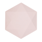 6 plates hexagonal Vert Decor, 26,1 x 22,6cm, pink